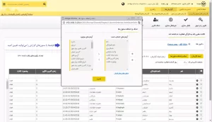 مشخص کردن ستون‌های گزارش