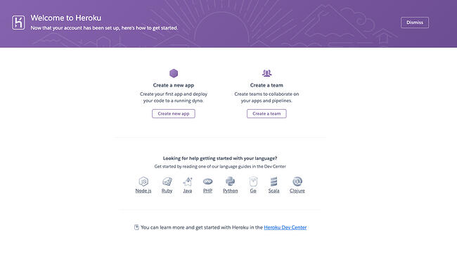 داشبورد Heroku