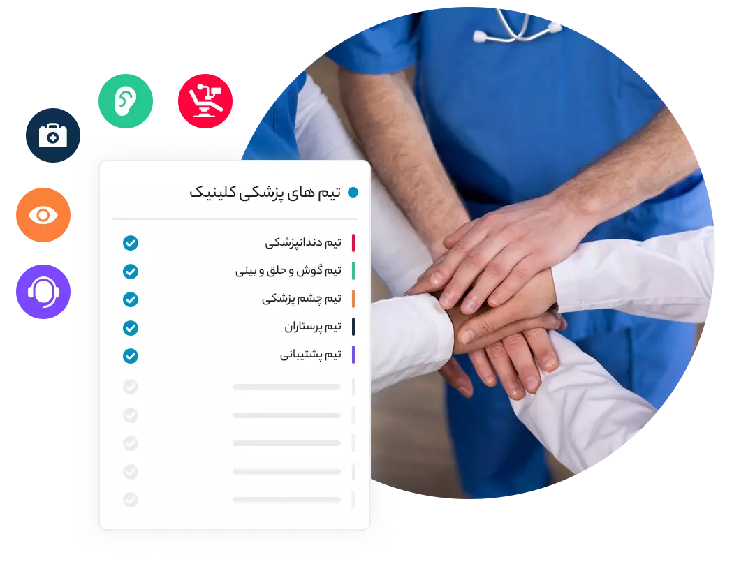 همکاری تیمی​ با دانا دسک